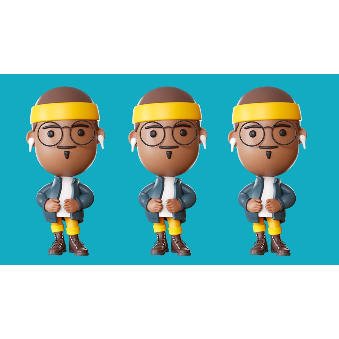 Cute Characters 3D Model – Low Poly Stylized Characters with Animations - View 20