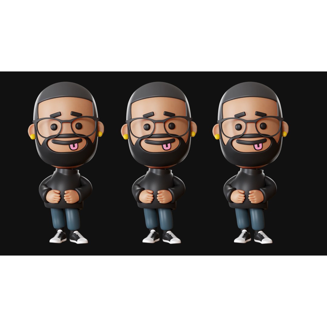 Cute Characters 3D Model – Low Poly Stylized Characters with Animations - View 21