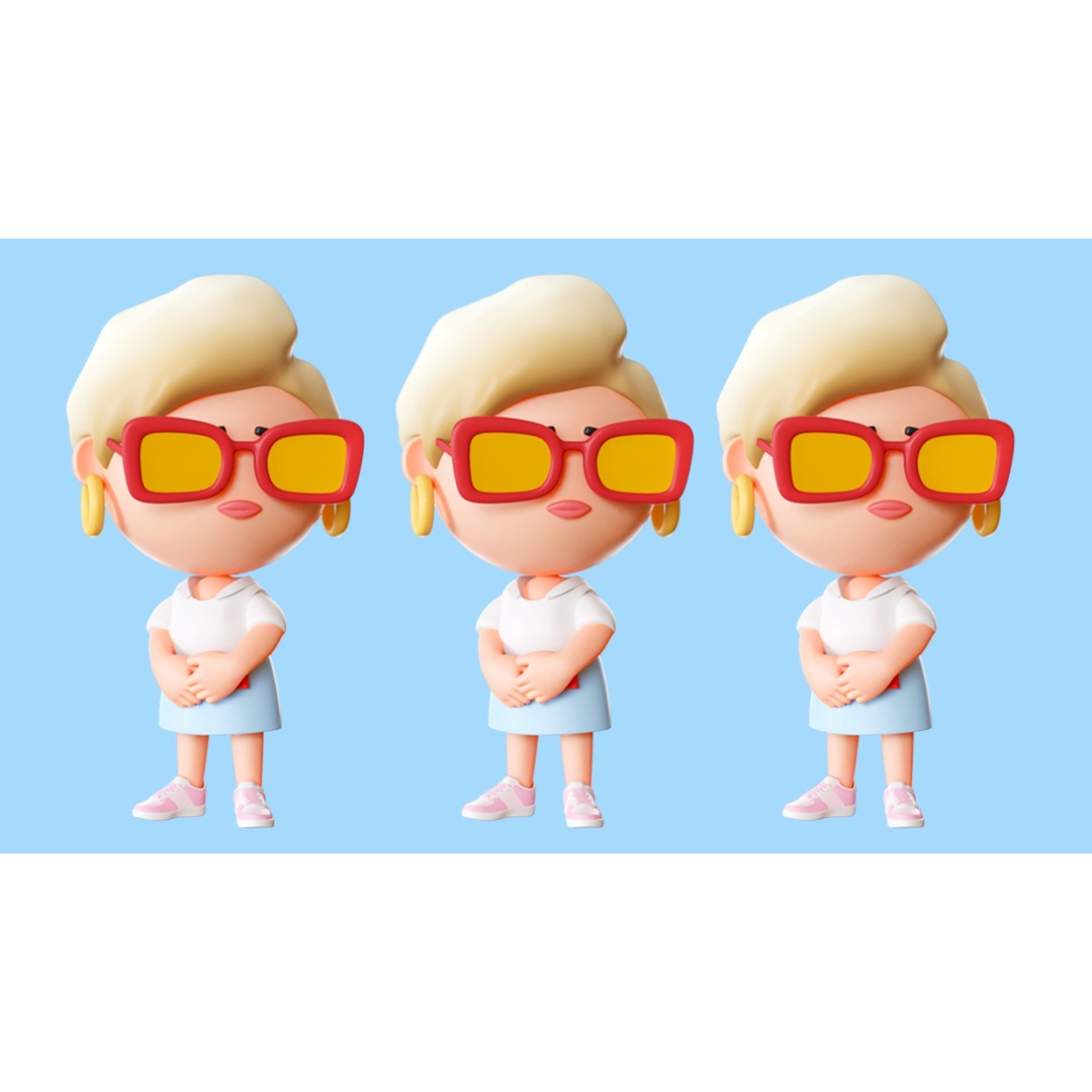 Cute Characters 3D Model – Low Poly Stylized Characters with Animations - View 23