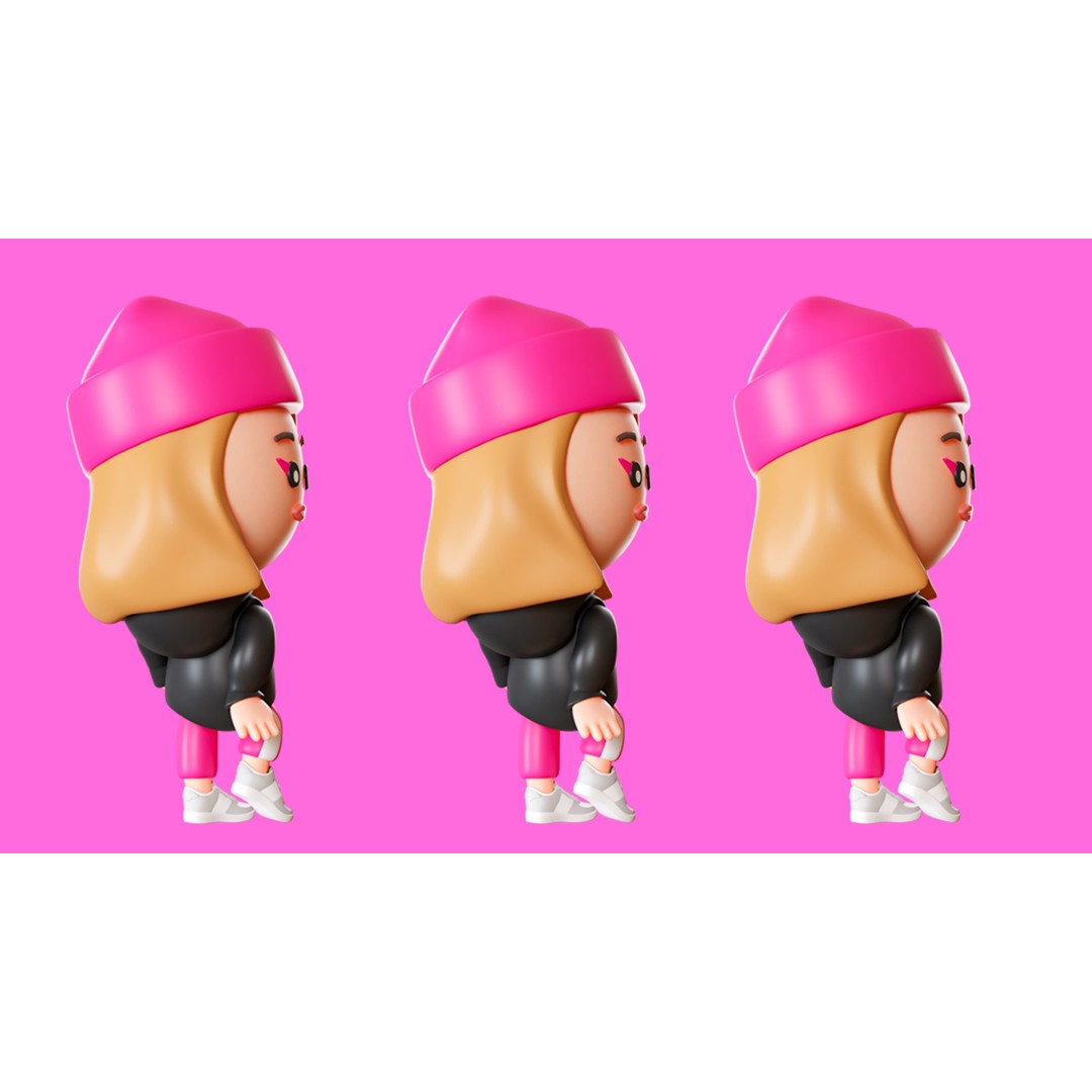 Cute Characters 3D Model – Low Poly Stylized Characters with Animations - View 24