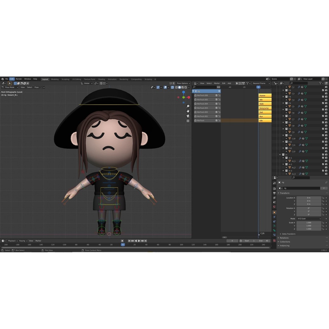 Cute Characters 3D Model – Low Poly Stylized Characters with Animations - View 26
