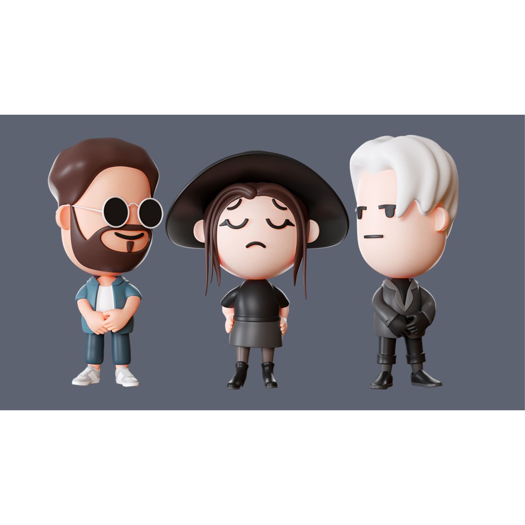 Cute Characters 3D Model – Low Poly Stylized Characters with Animations - View 8