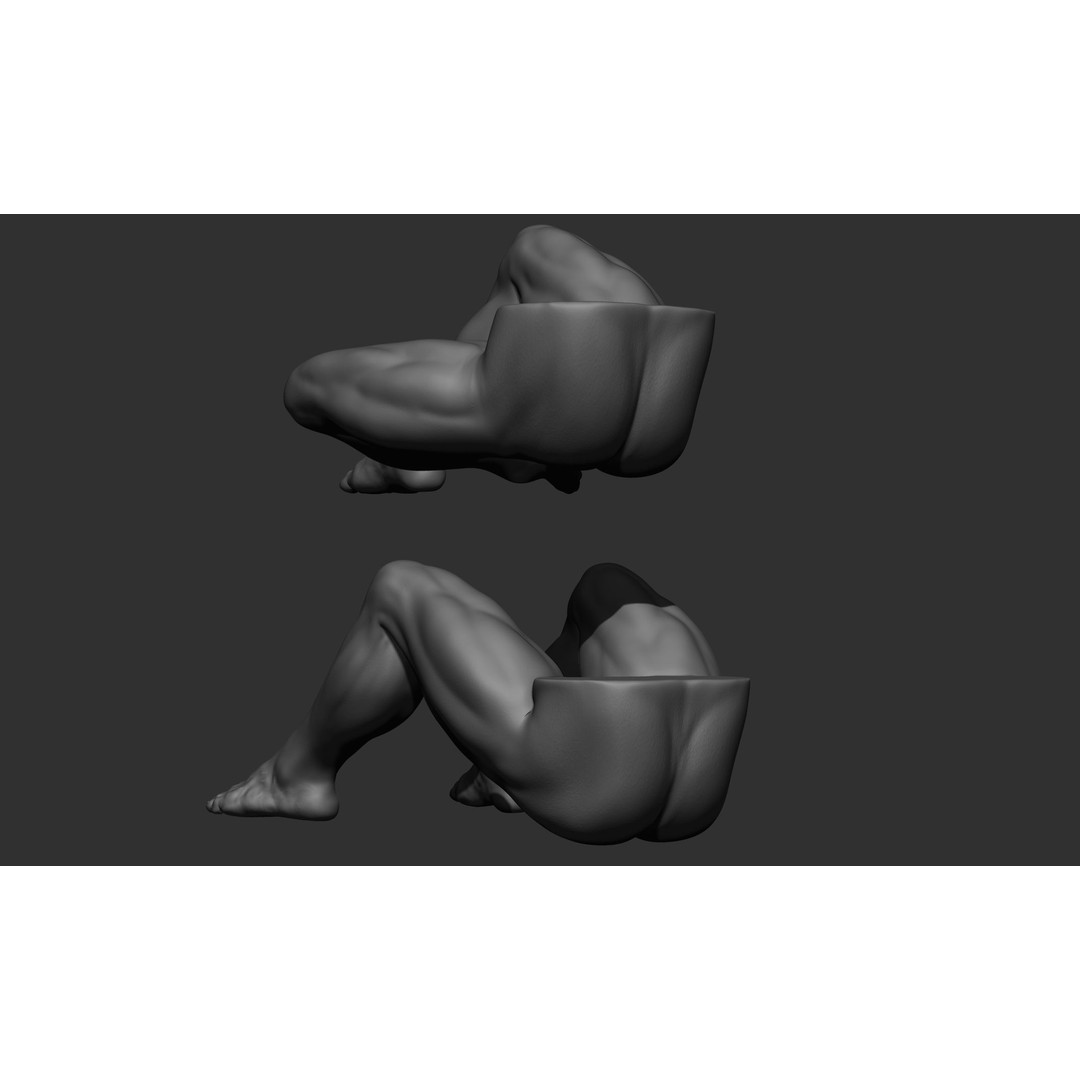 Male Leg Poses 3D Model – Realistic Anatomy Collection, ZTL & OBJ Formats - View 88