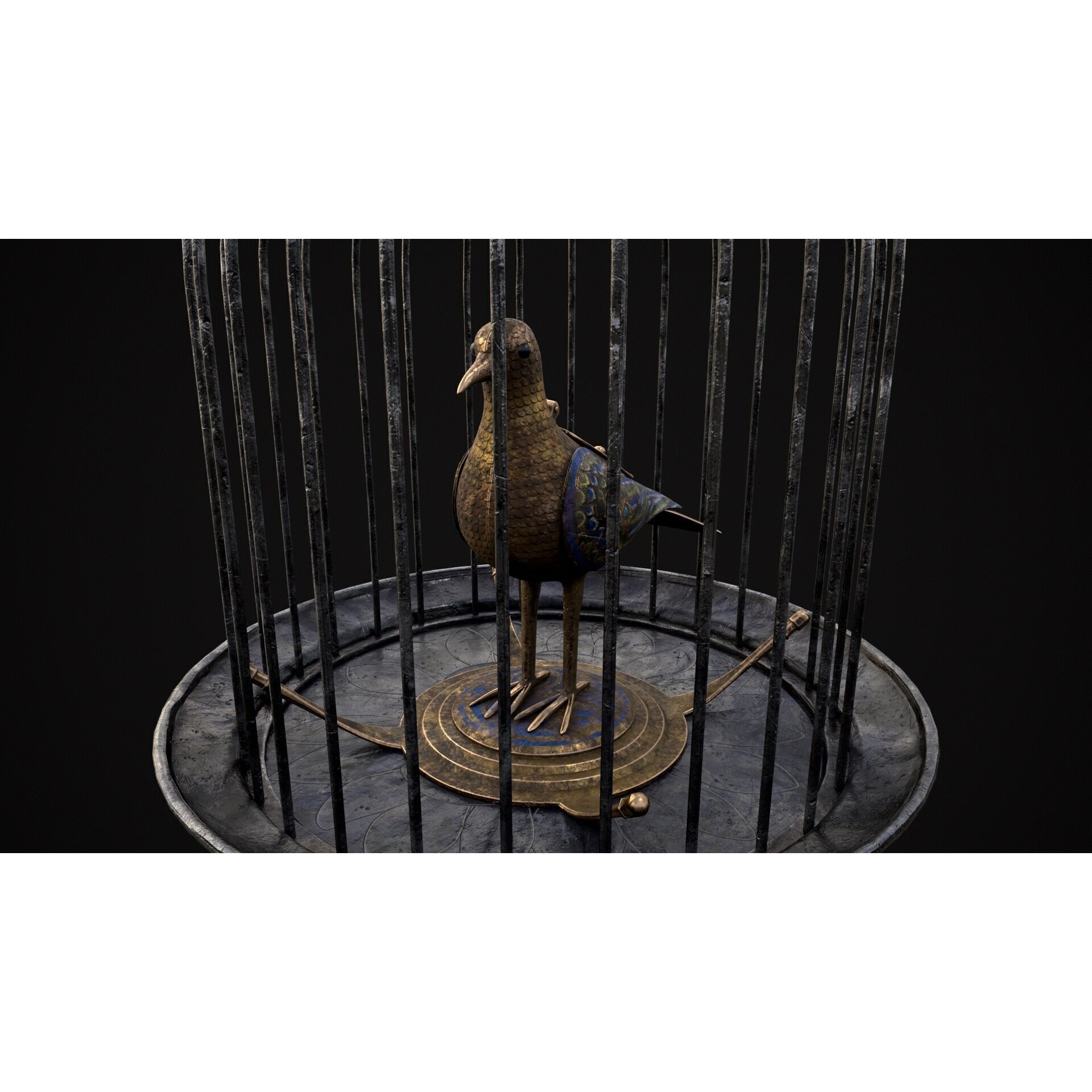 Messy Study Desk - Low-Poly Game-Ready 3D Model - View 19