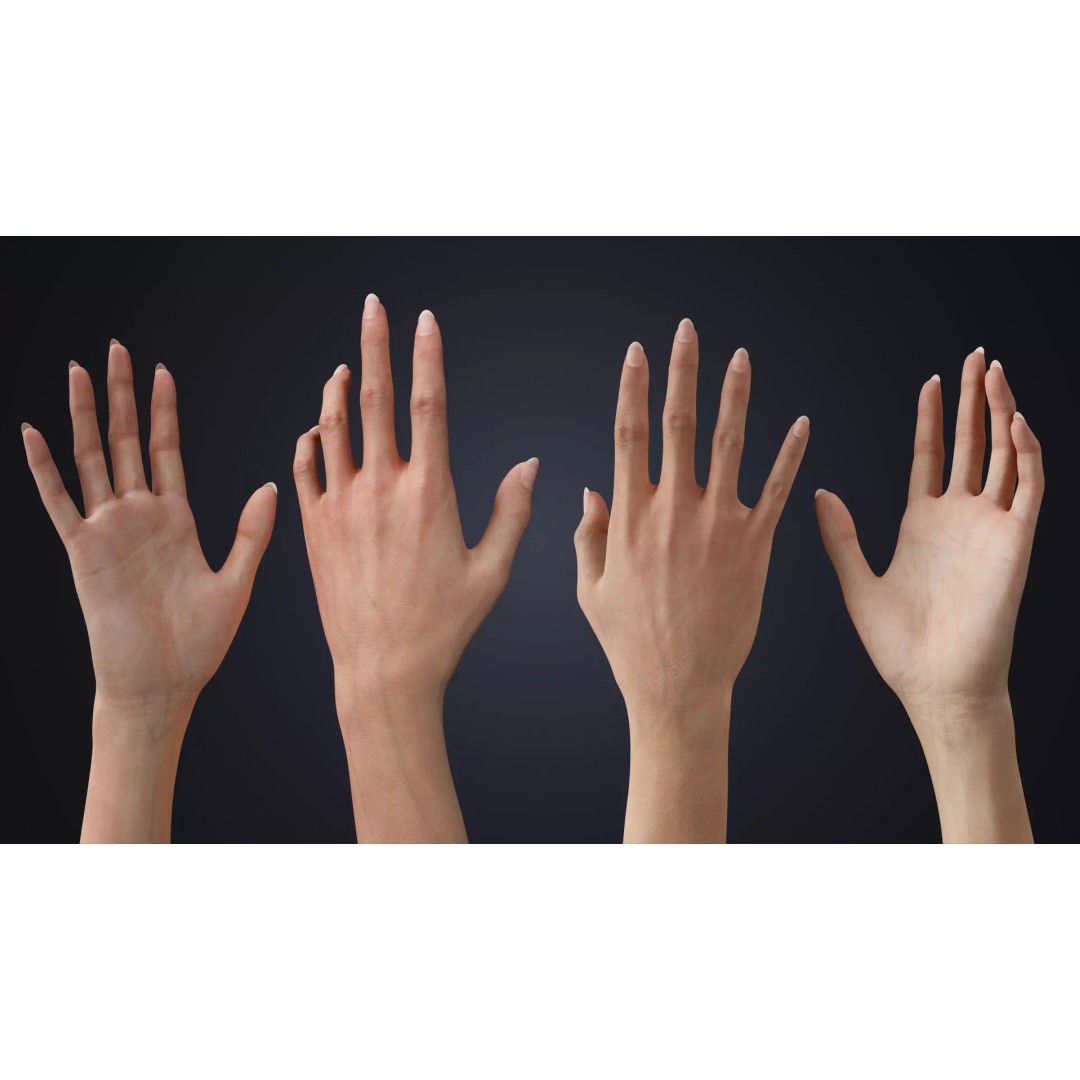 Realistic Female Arms 3D Model – Low-Poly Rigged Asset for Blender - View 4