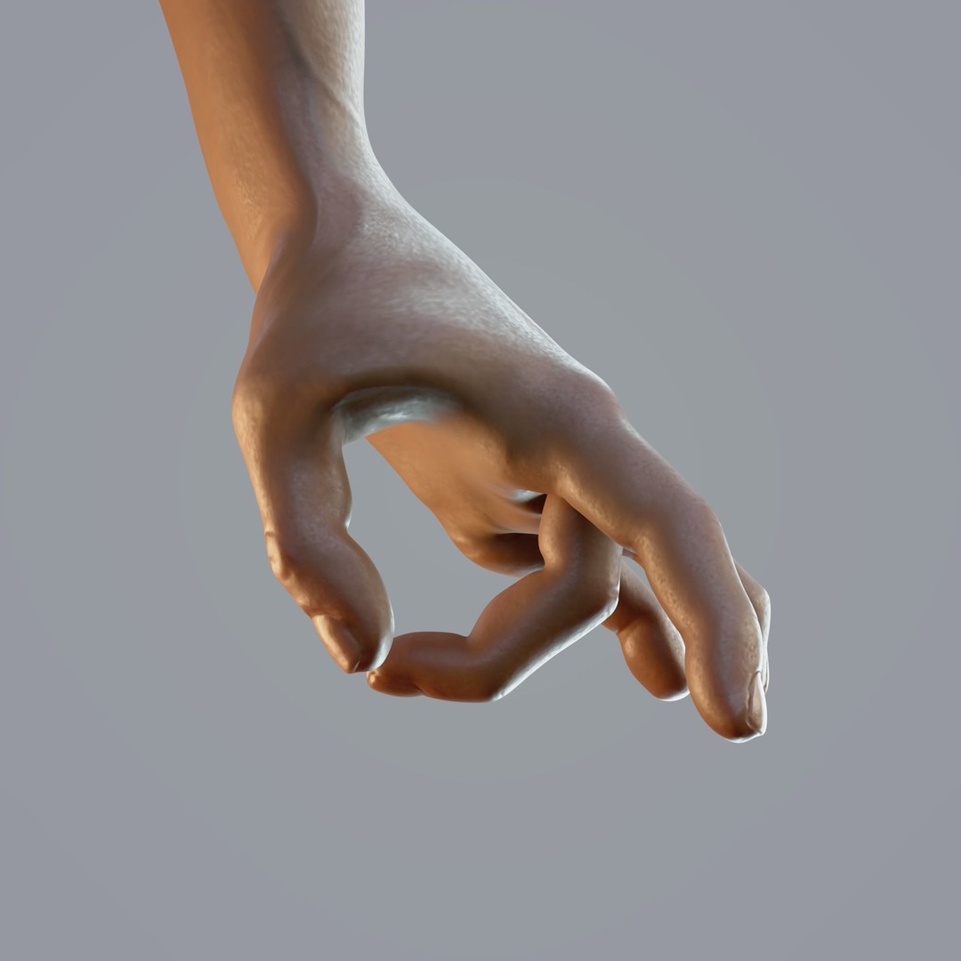 Realistic Male Hand Anatomy 3D Model – Rigged PBR Asset, FBX - View 11