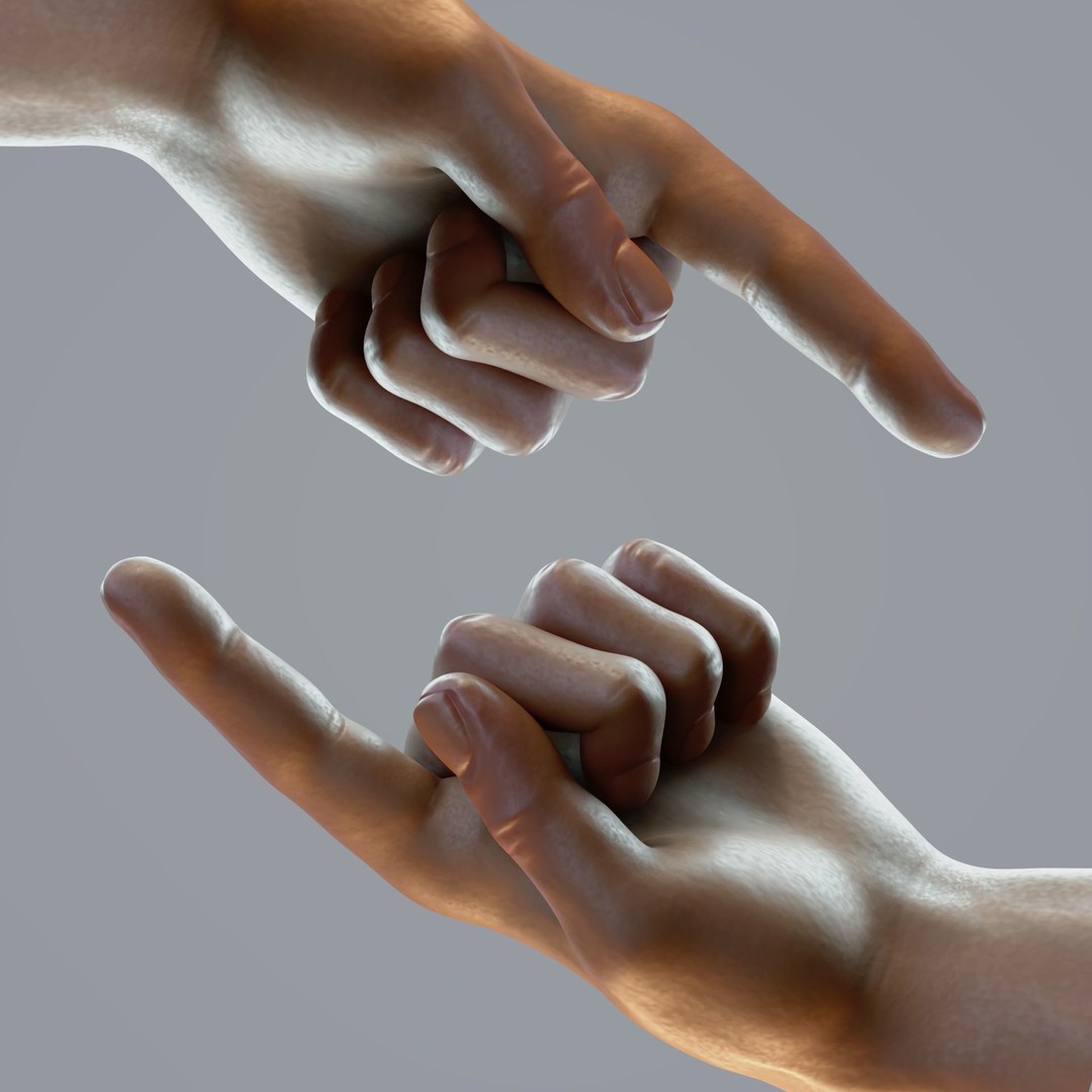 Realistic Male Hand Anatomy 3D Model – Rigged PBR Asset, FBX - View 13