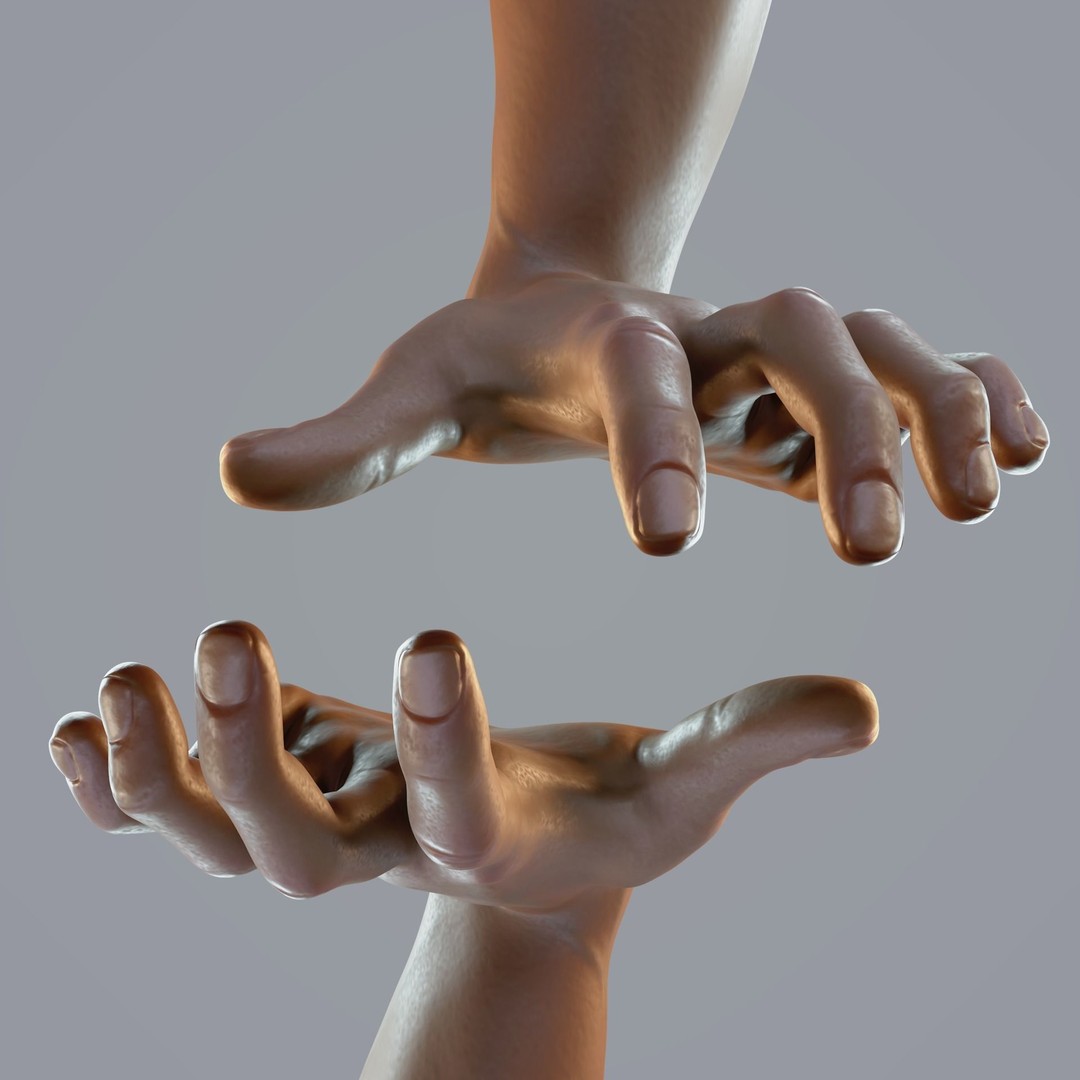 Realistic Male Hand Anatomy 3D Model – Rigged PBR Asset, FBX - View 14