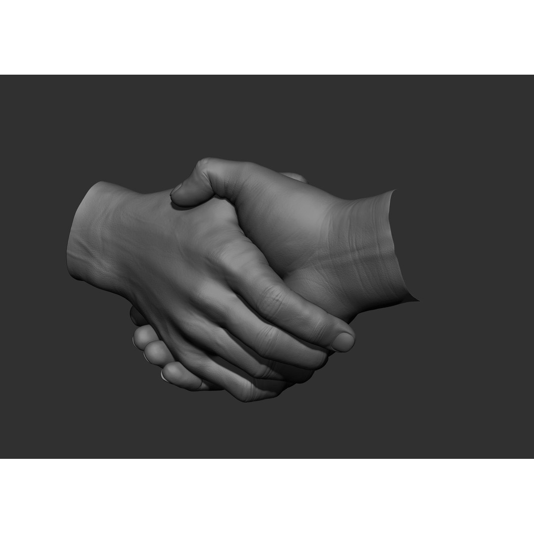 Realistic Male Hand Poses 3D Model – High Poly ZBrush Sculpt, FBX, OBJ - View 82