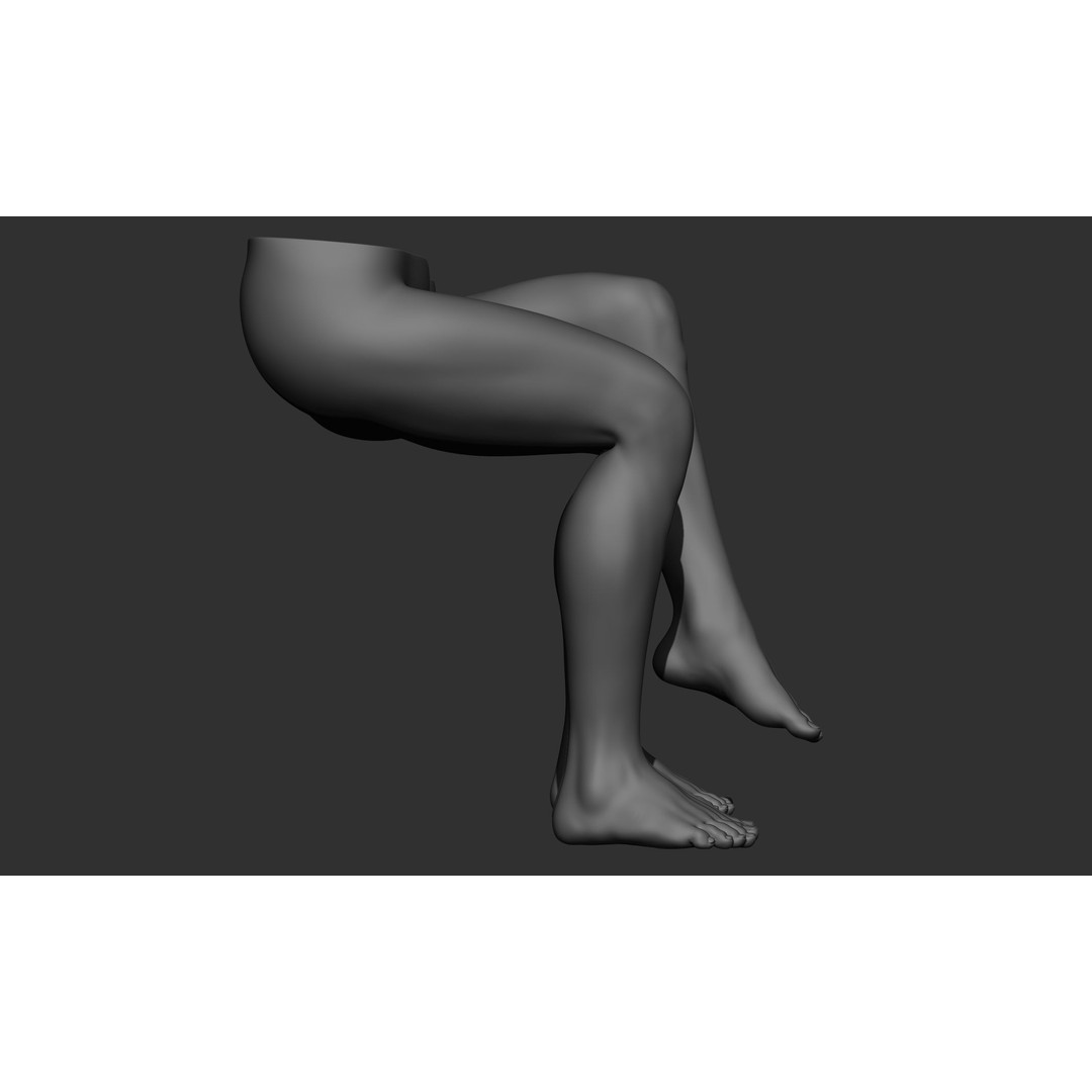 Female Leg Poses 3D Model – Realistic Anatomical Poses, FBX, OBJ - View 24