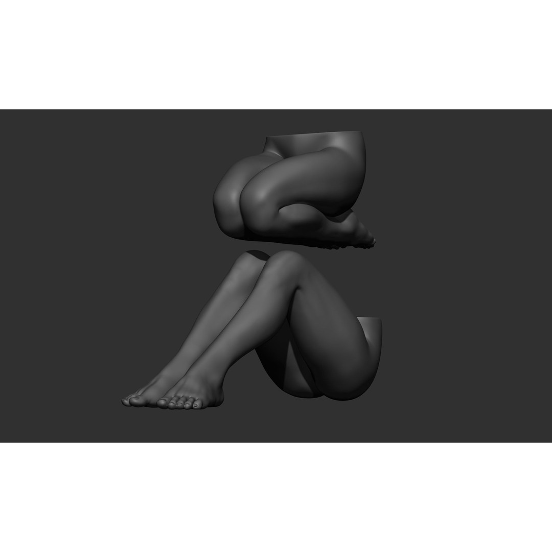 Female Leg Poses 3D Model – Realistic Anatomical Poses, FBX, OBJ - View 34