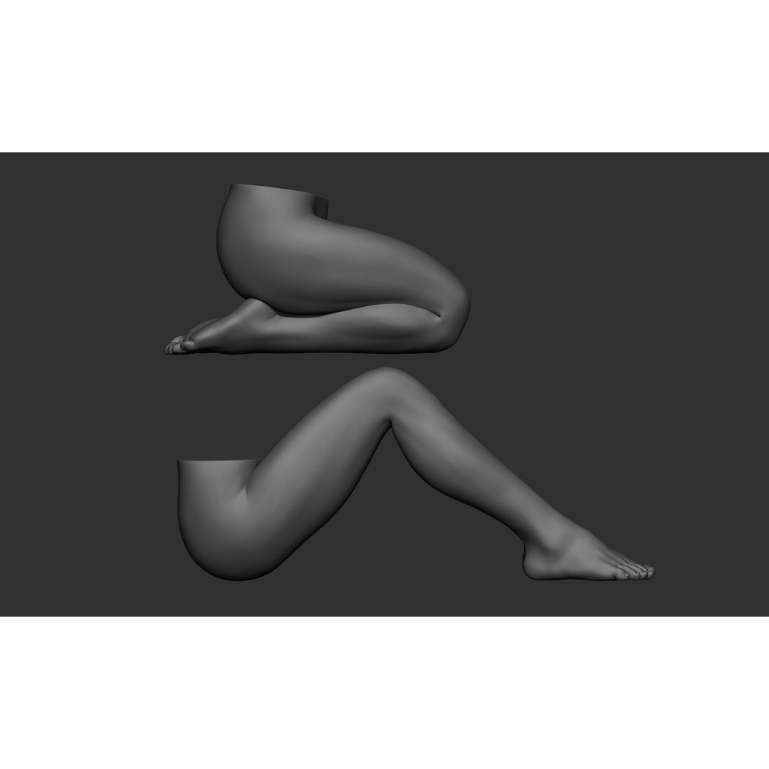 Female Leg Poses 3D Model – Realistic Anatomical Poses, FBX, OBJ - View 37