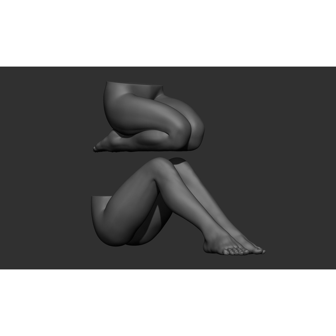 Female Leg Poses 3D Model – Realistic Anatomical Poses, FBX, OBJ - View 38