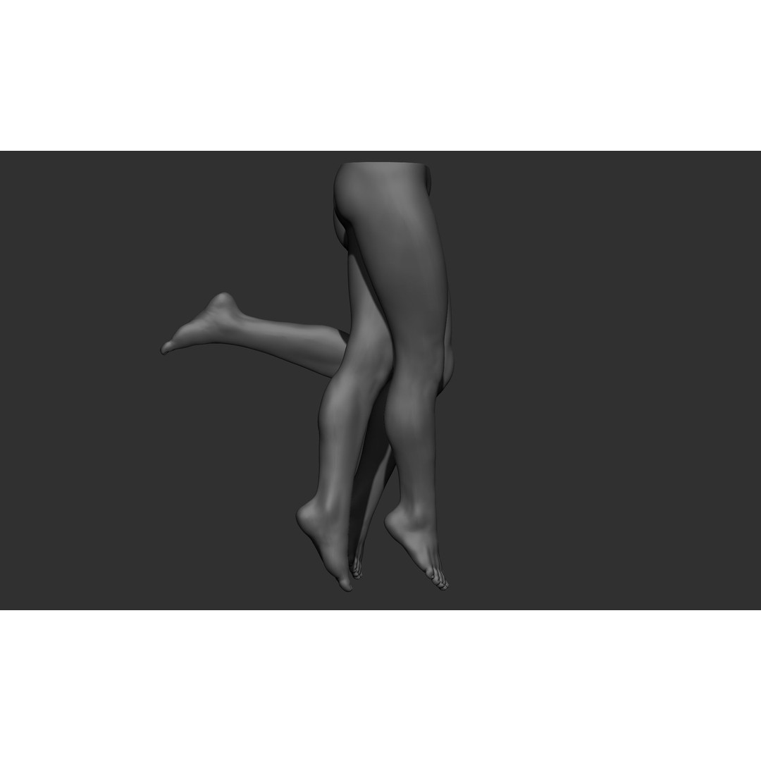 Female Leg Poses 3D Model – Realistic Anatomical Poses, FBX, OBJ - View 46
