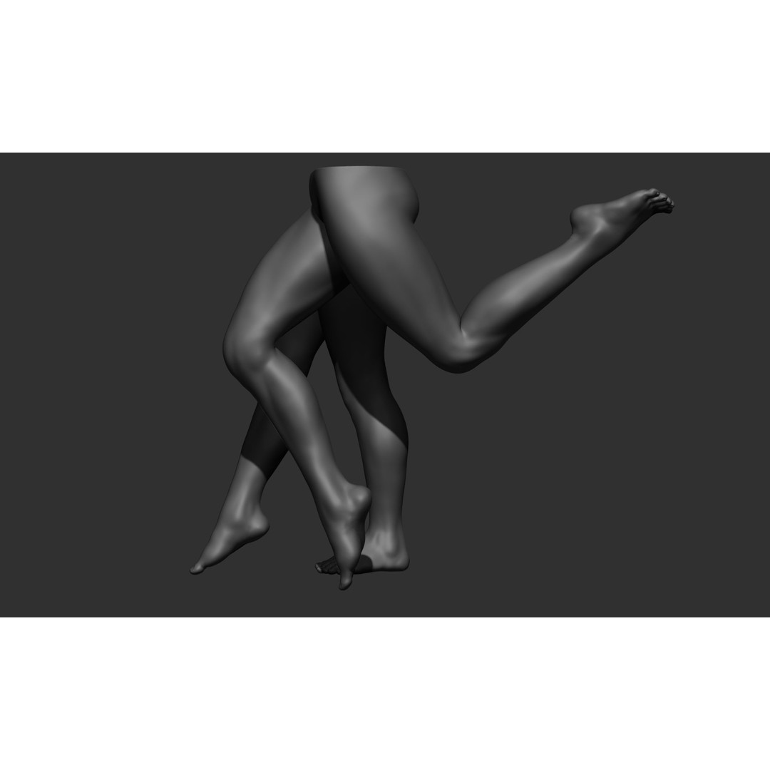 Female Leg Poses 3D Model – Realistic Anatomical Poses, FBX, OBJ - View 50