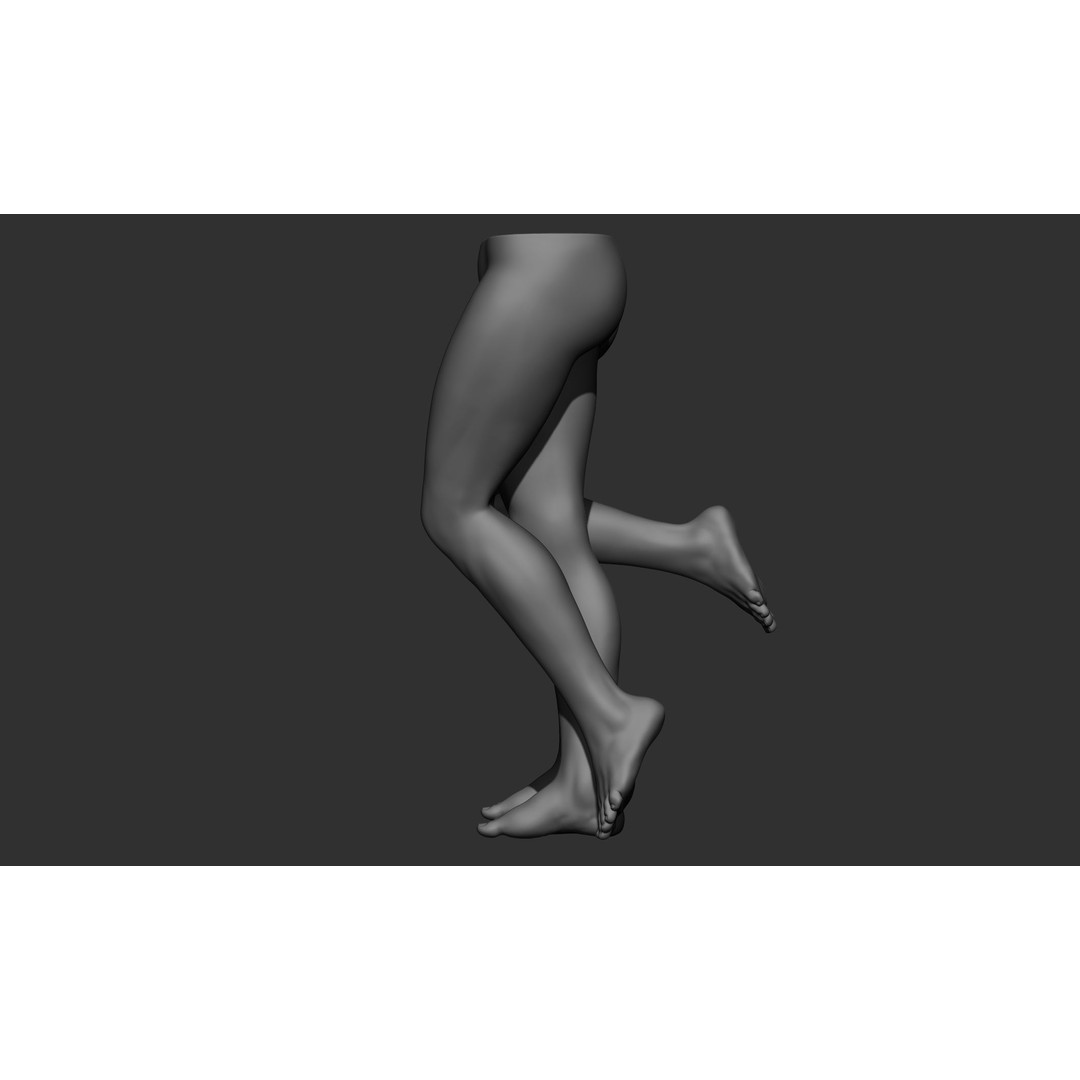 Female Leg Poses 3D Model – Realistic Anatomical Poses, FBX, OBJ - View 86