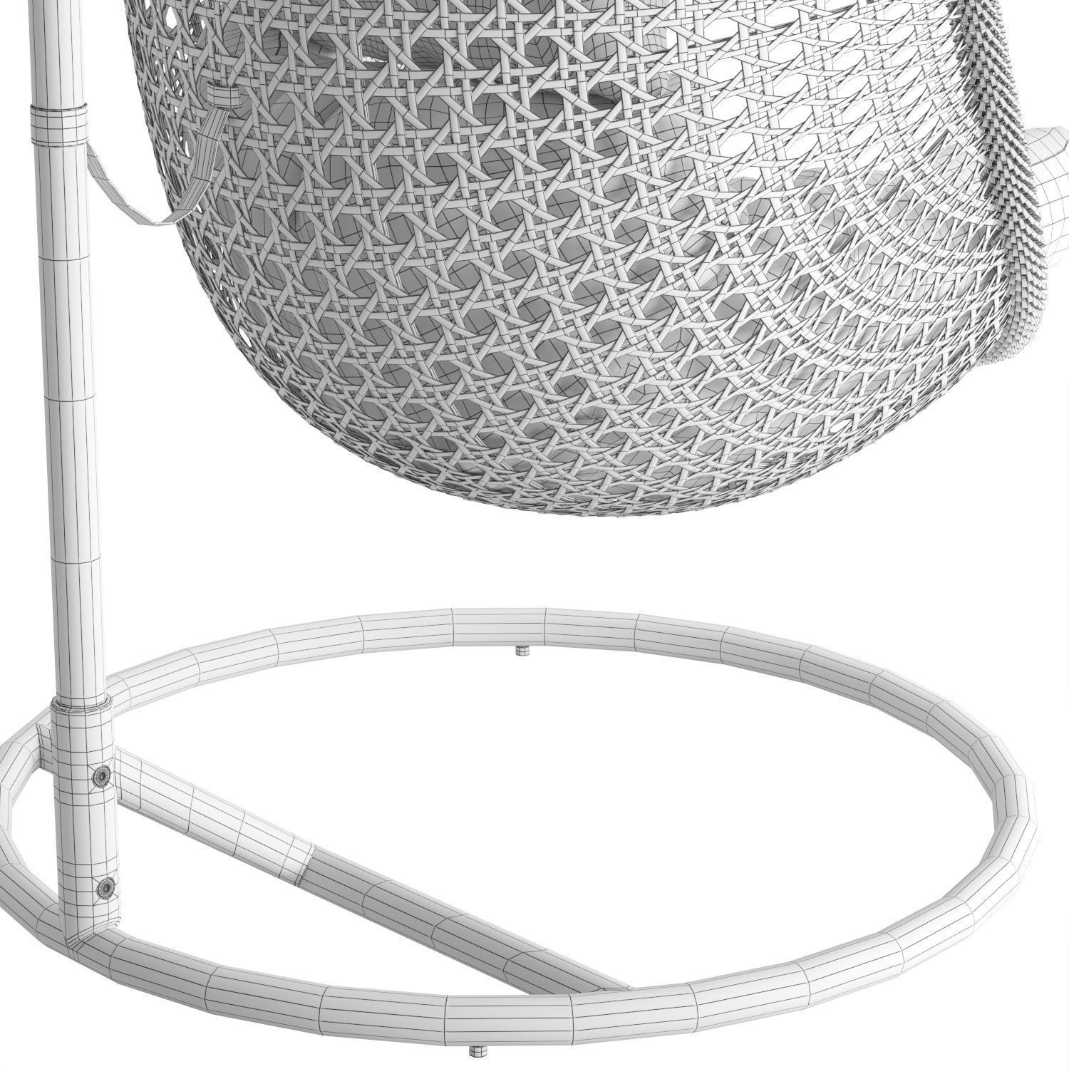 Hanging Chair Cira - Game-Ready 3D Model