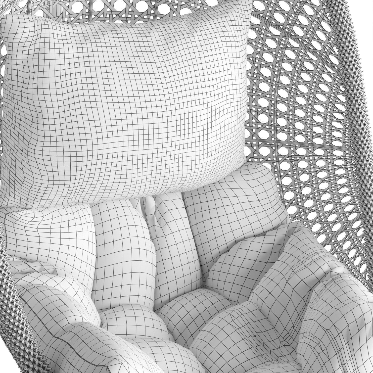 Hanging Chair Cira - Game-Ready 3D Model - View 11