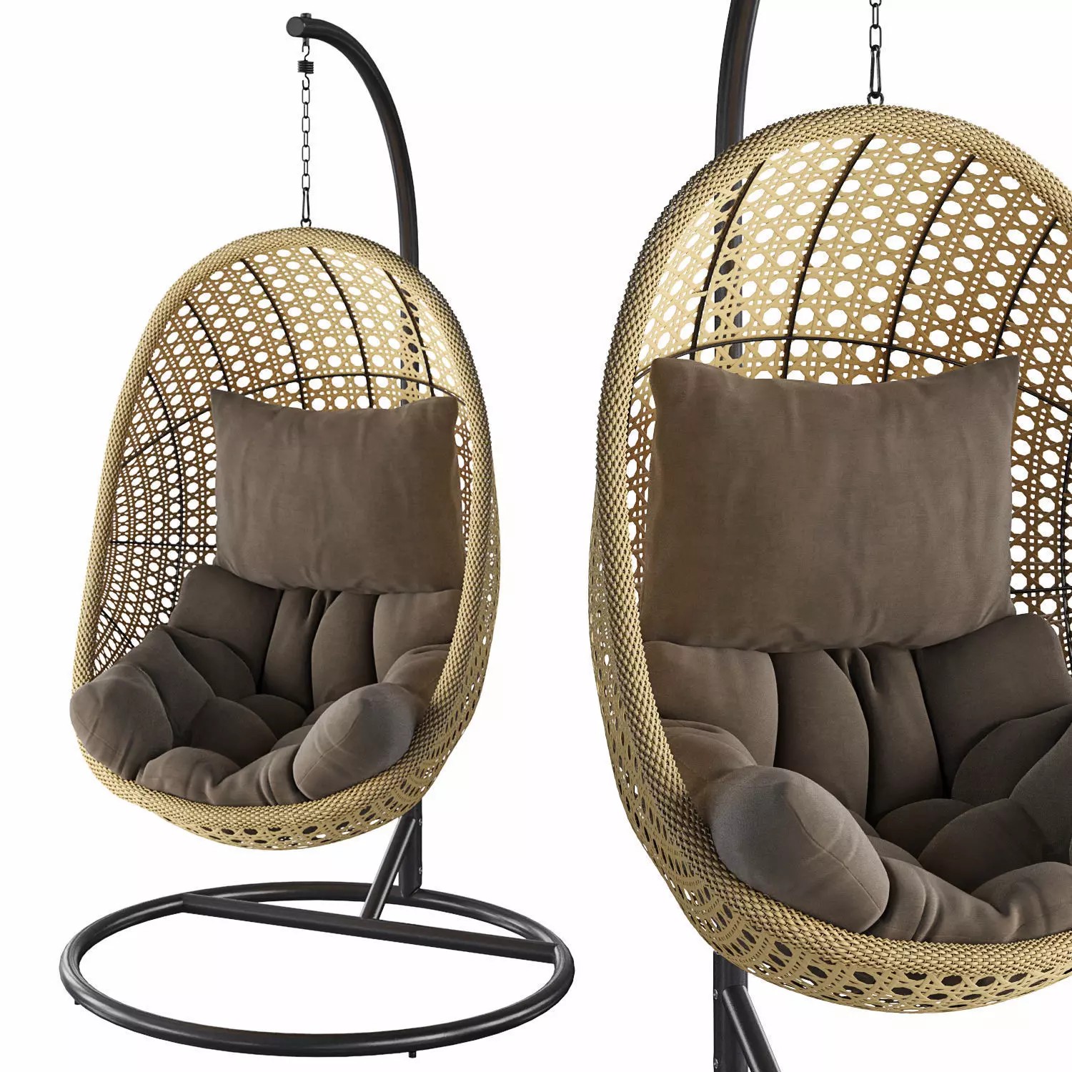 Hanging Chair Cira - Game-Ready 3D Model - View 2