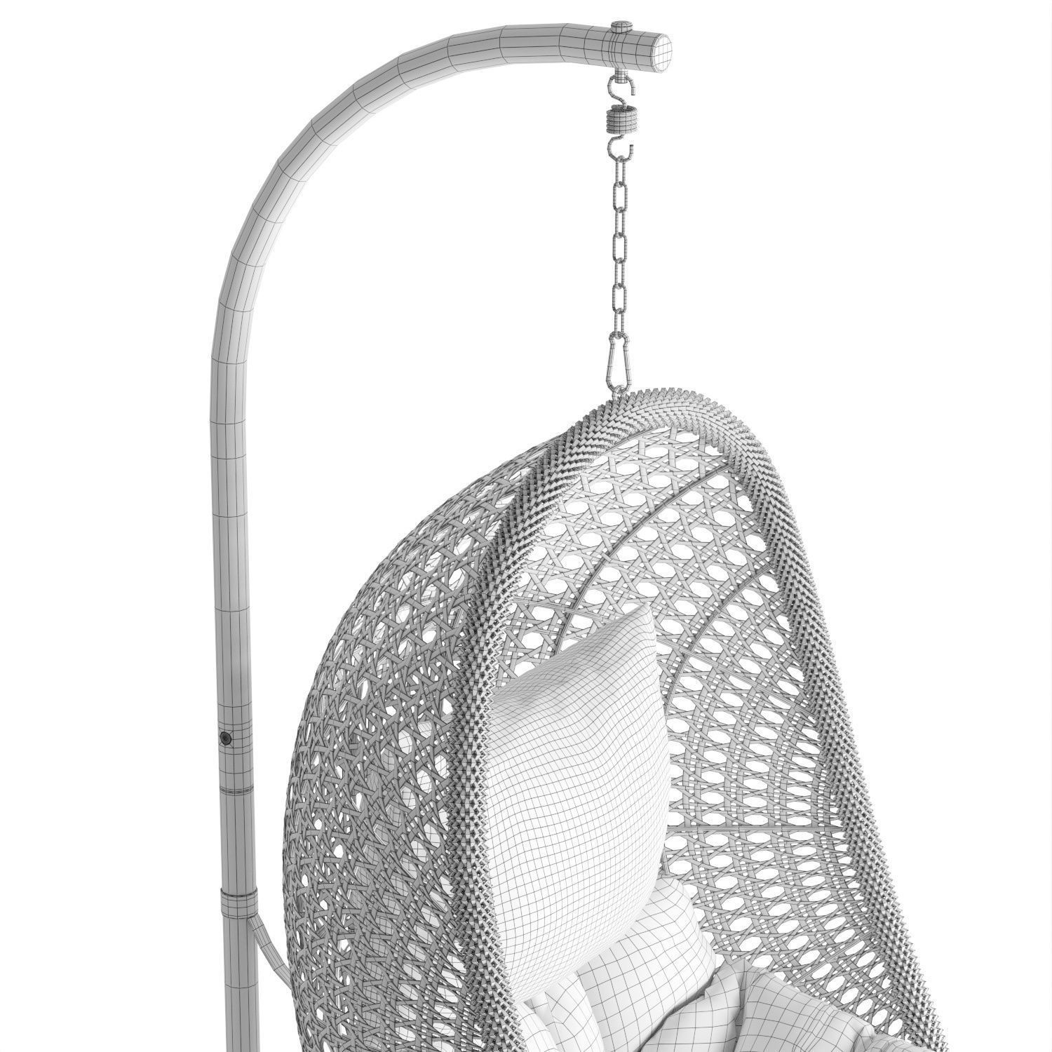 Hanging Chair Cira - Game-Ready 3D Model - View 5