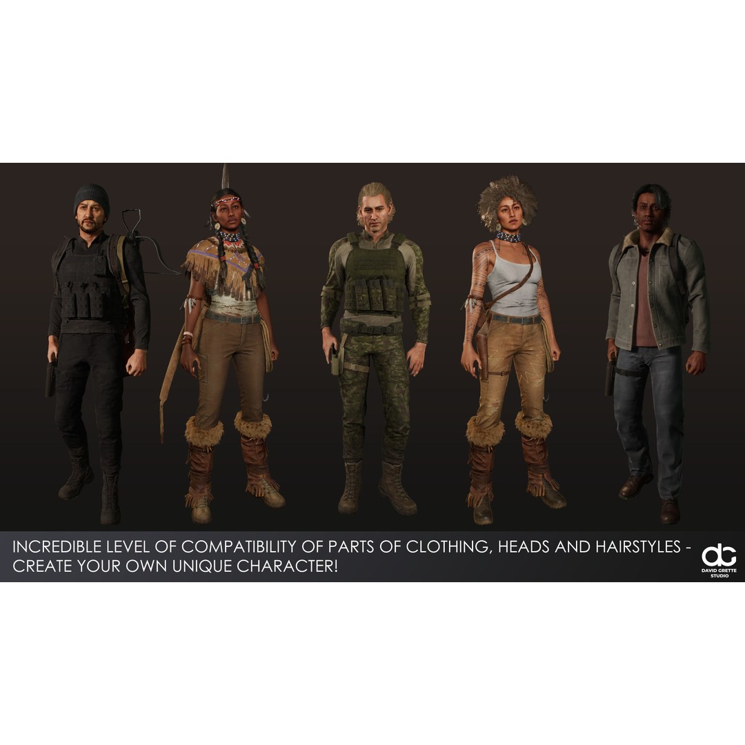 James Adventure Character 3D Model – Low Poly Rigged Game Asset, FBX - View 17