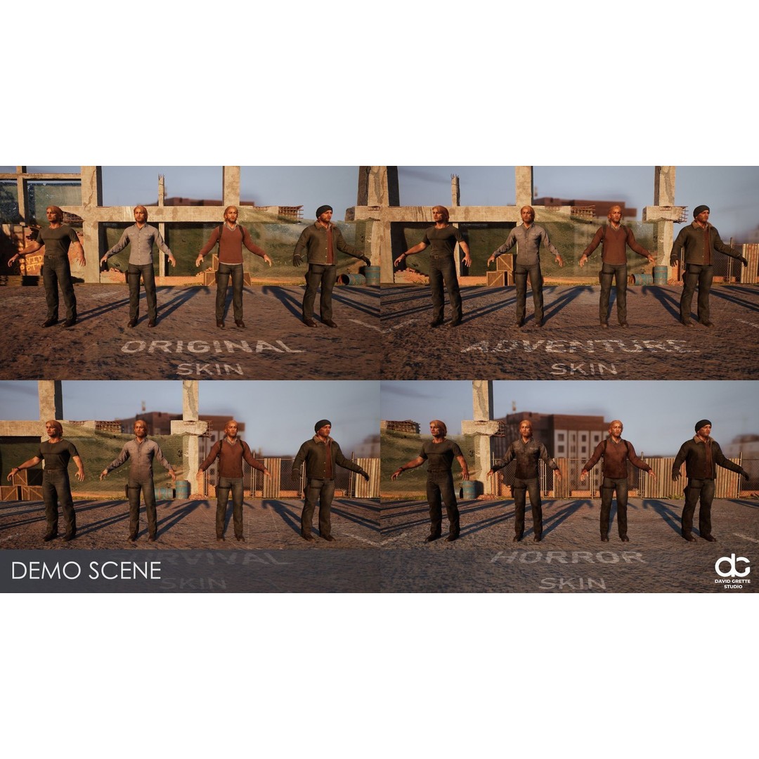James Adventure Character 3D Model – Low Poly Rigged Game Asset, FBX - View 21