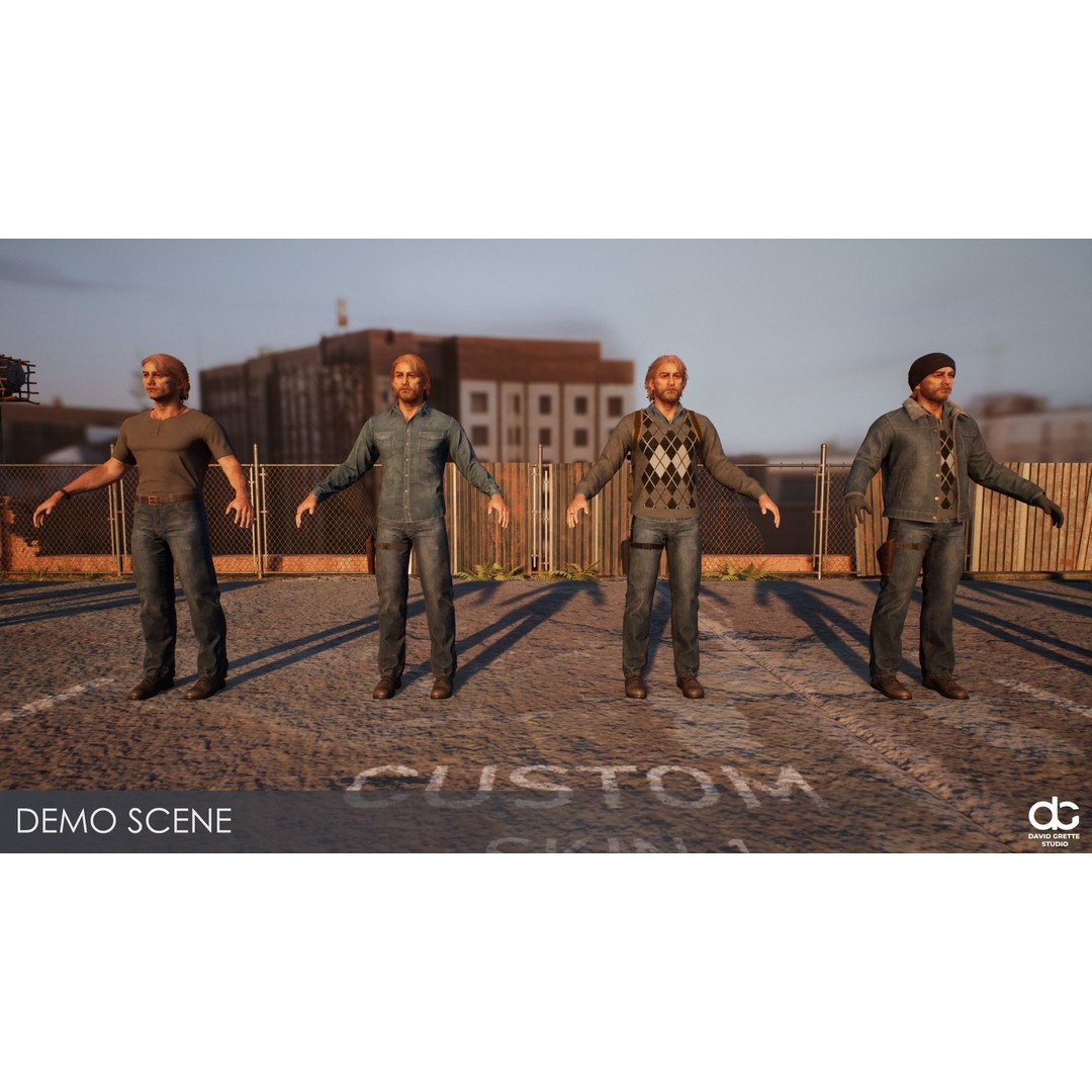 James Adventure Character 3D Model – Low Poly Rigged Game Asset, FBX - View 22