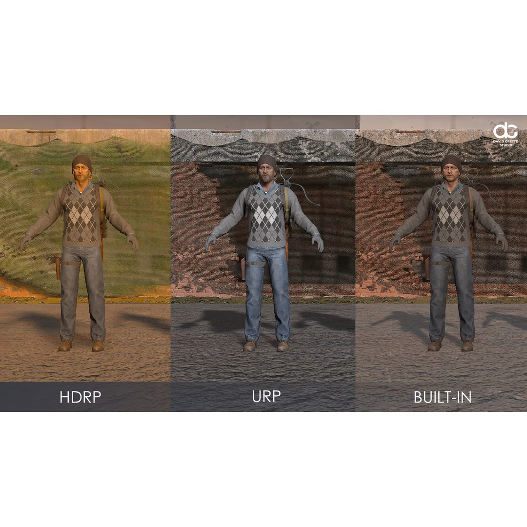 James Adventure Character 3D Model – Low Poly Rigged Game Asset, FBX - View 29