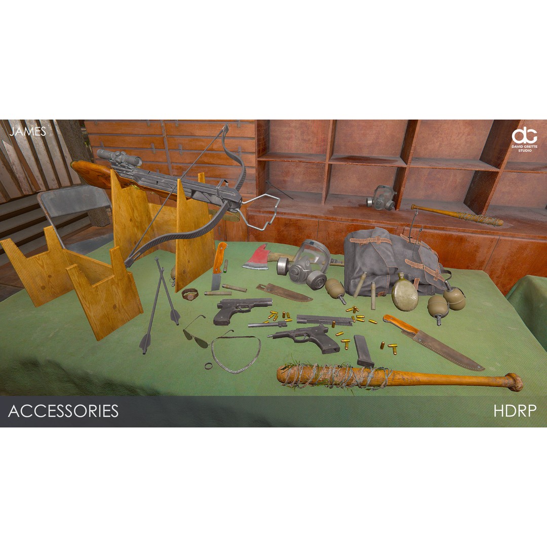 James Adventure Character 3D Model – Low Poly Rigged Game Asset, FBX - View 30