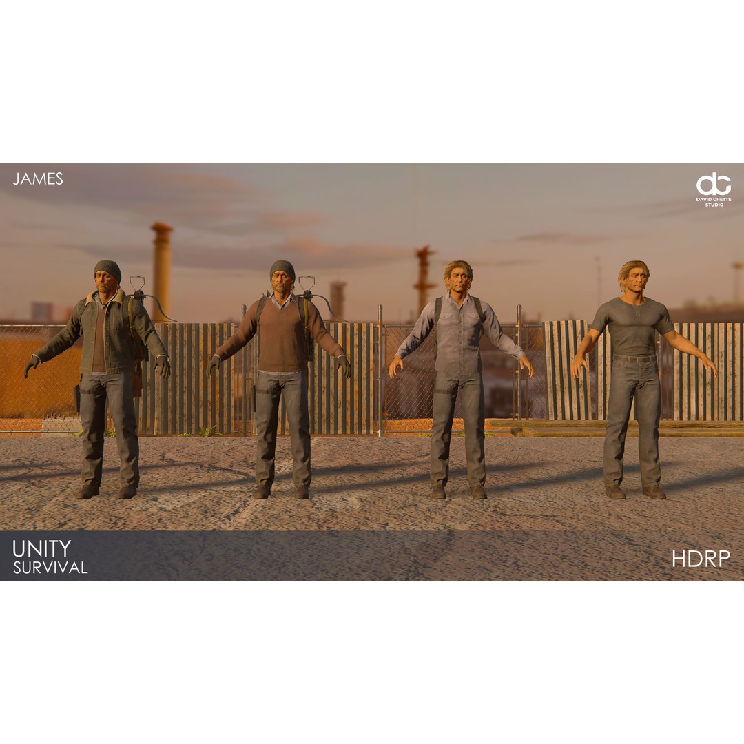 James Adventure Character 3D Model – Low Poly Rigged Game Asset, FBX - View 32