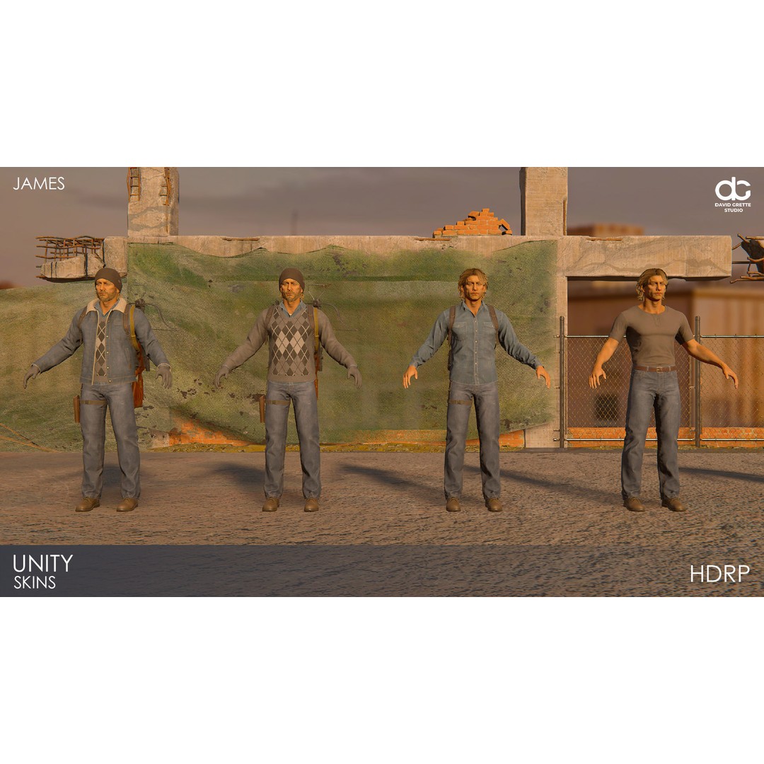 James Adventure Character 3D Model – Low Poly Rigged Game Asset, FBX - View 39