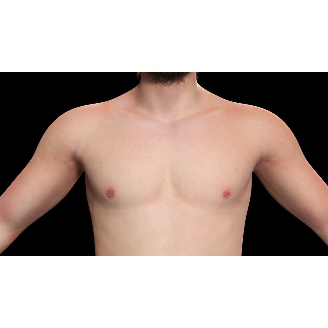 Realistic Body Man 3D Model – Low Poly Rigged Character, FBX, Blender - View 10