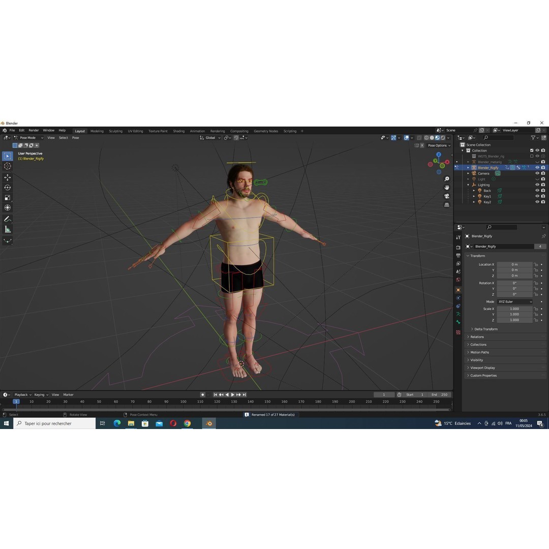 Realistic Body Man 3D Model – Low Poly Rigged Character, FBX, Blender - View 17