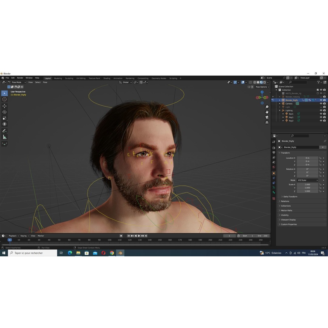 Realistic Body Man 3D Model – Low Poly Rigged Character, FBX, Blender - View 18