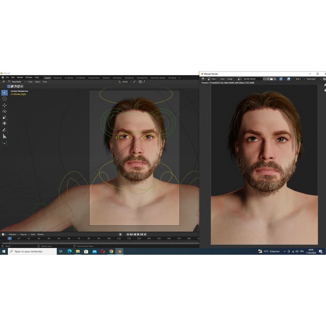 Realistic Body Man 3D Model – Low Poly Rigged Character, FBX, Blender - View 19