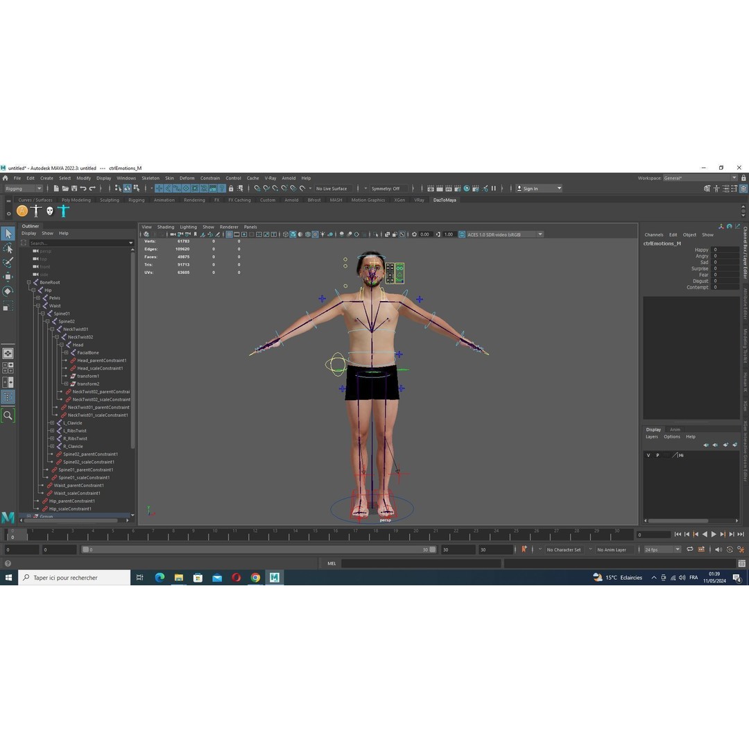 Realistic Body Man 3D Model – Low Poly Rigged Character, FBX, Blender - View 23