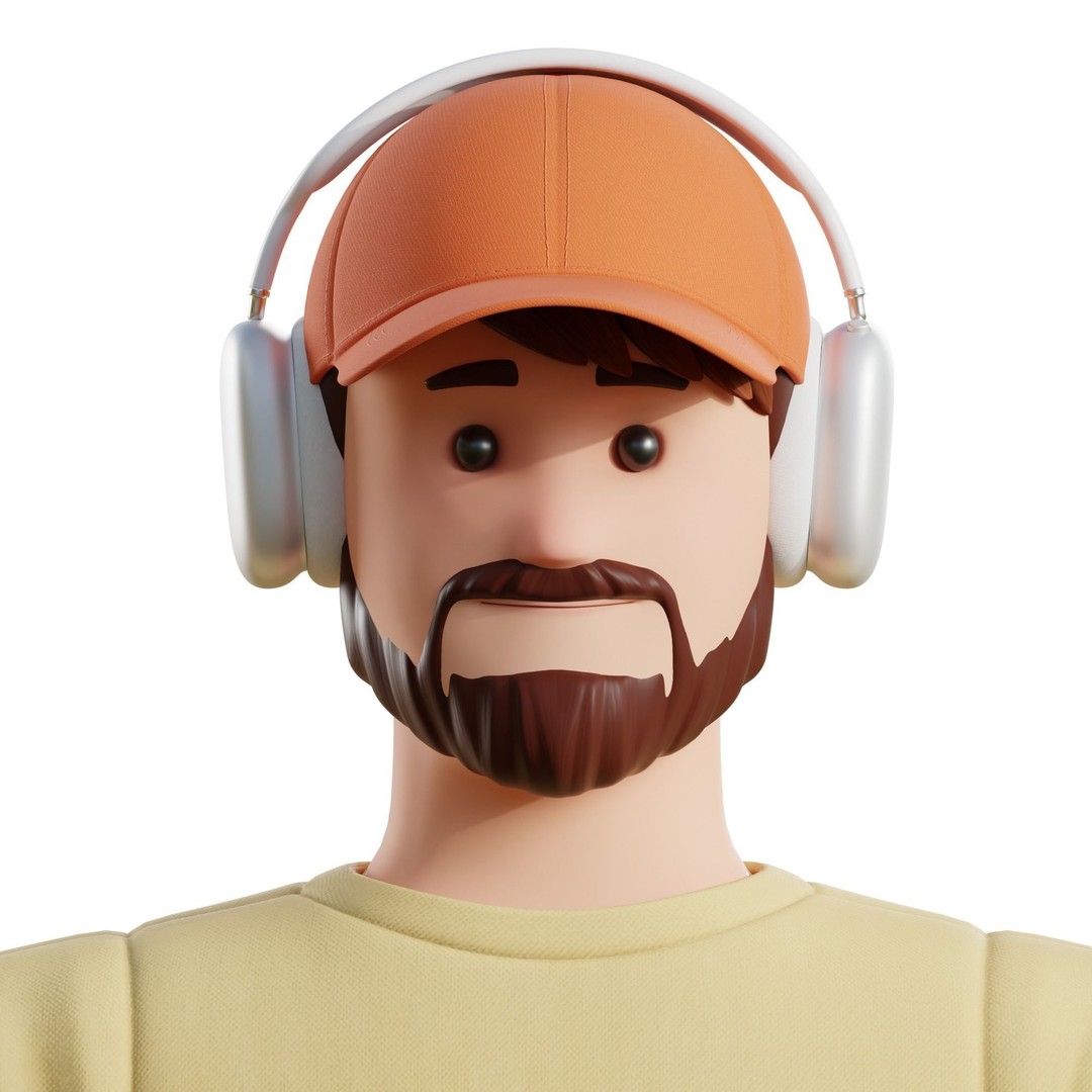 Cartoon Software Developer 3D Model – Low Poly Rigged Character, FBX, Blender - View 19