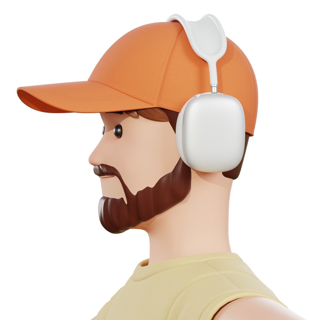 Cartoon Software Developer 3D Model – Low Poly Rigged Character, FBX, Blender - View 20
