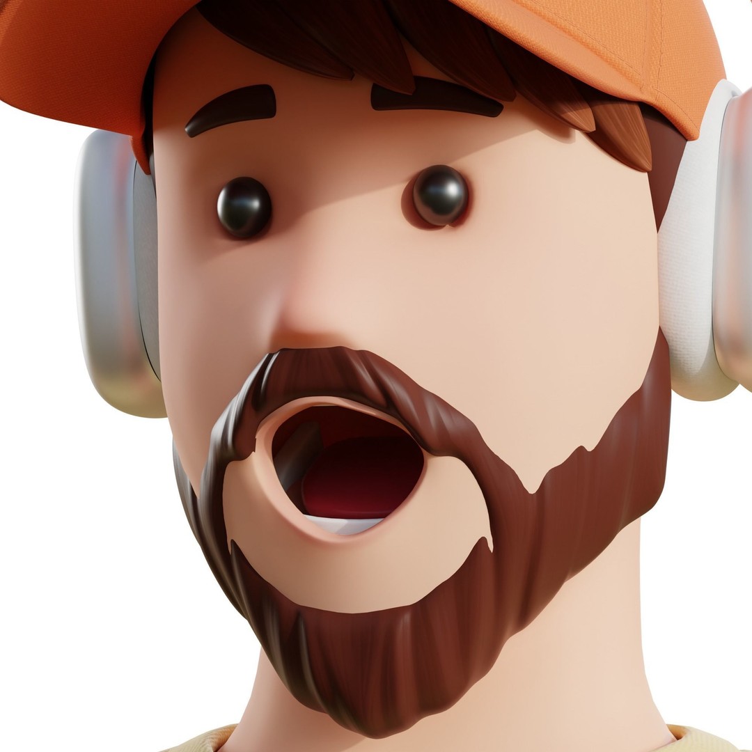 Cartoon Software Developer 3D Model – Low Poly Rigged Character, FBX, Blender - View 21