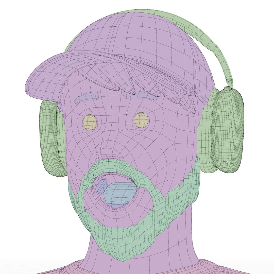 Cartoon Software Developer 3D Model – Low Poly Rigged Character, FBX, Blender - View 34