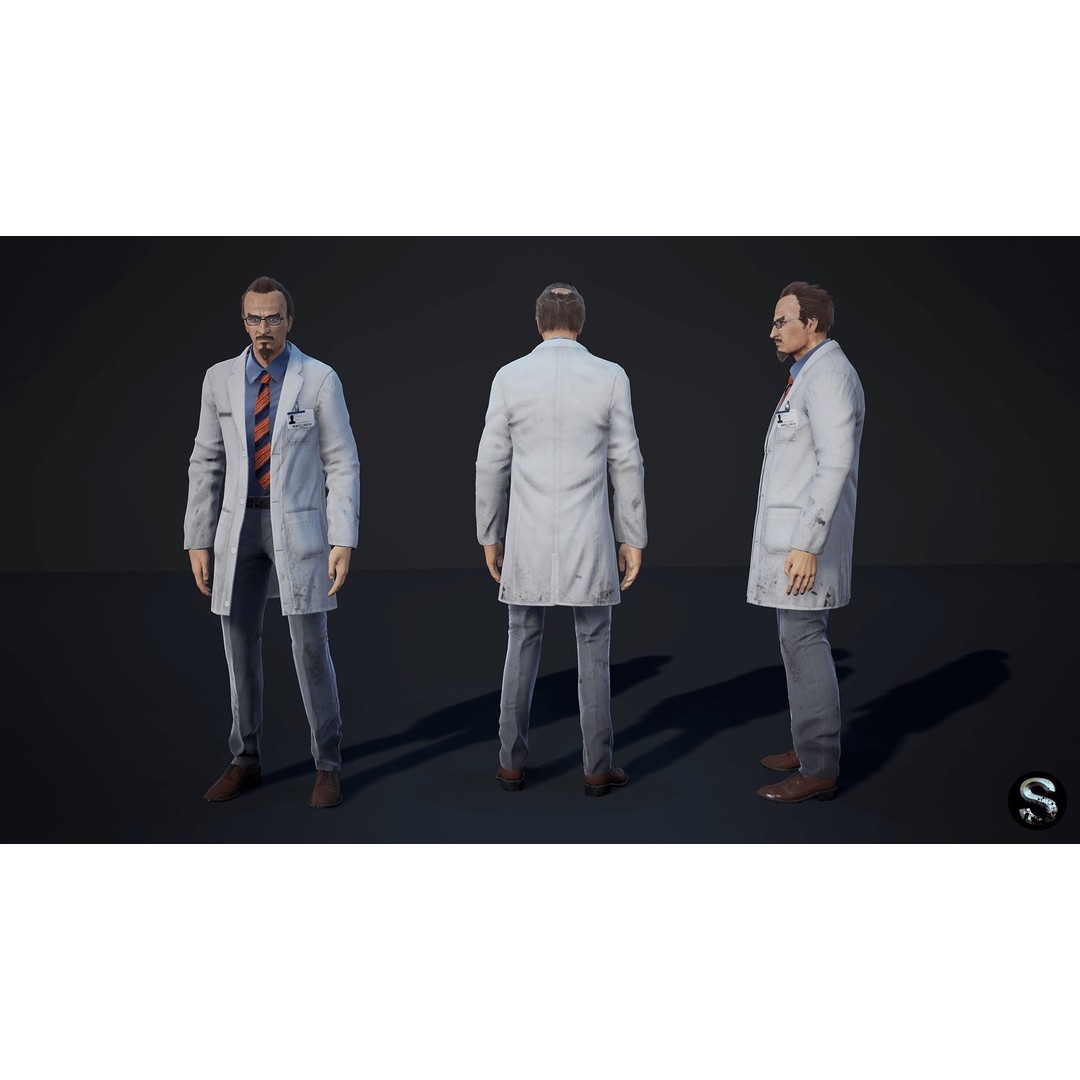 Personnel 3D Model – Low Poly Game Asset, Rigged for Unreal Engine - View 11