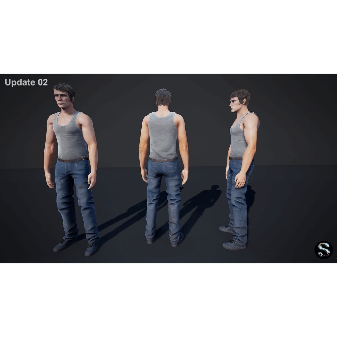 Personnel 3D Model – Low Poly Game Asset, Rigged for Unreal Engine - View 18