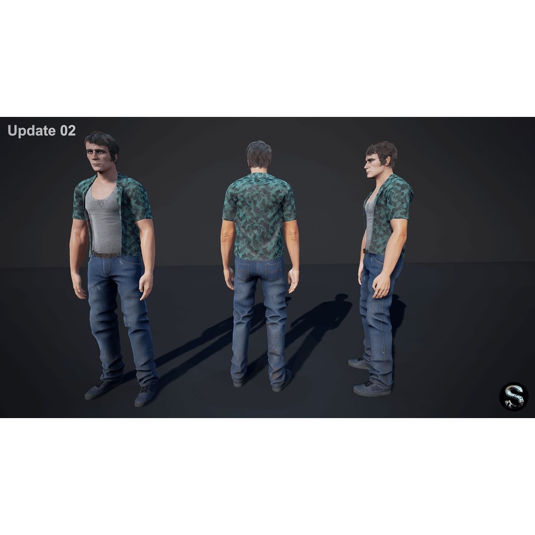Personnel 3D Model – Low Poly Game Asset, Rigged for Unreal Engine - View 19