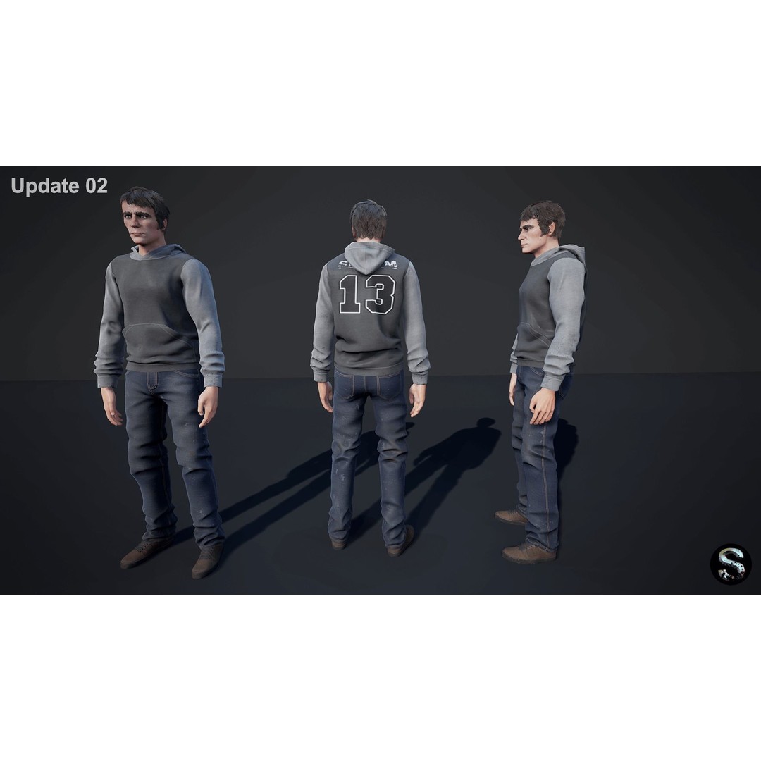 Personnel 3D Model – Low Poly Game Asset, Rigged for Unreal Engine - View 20
