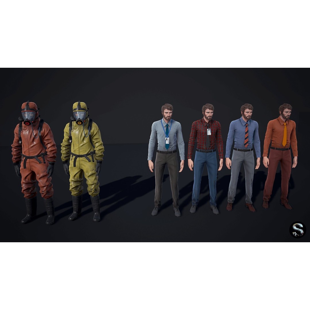 Personnel 3D Model – Low Poly Game Asset, Rigged for Unreal Engine - View 7