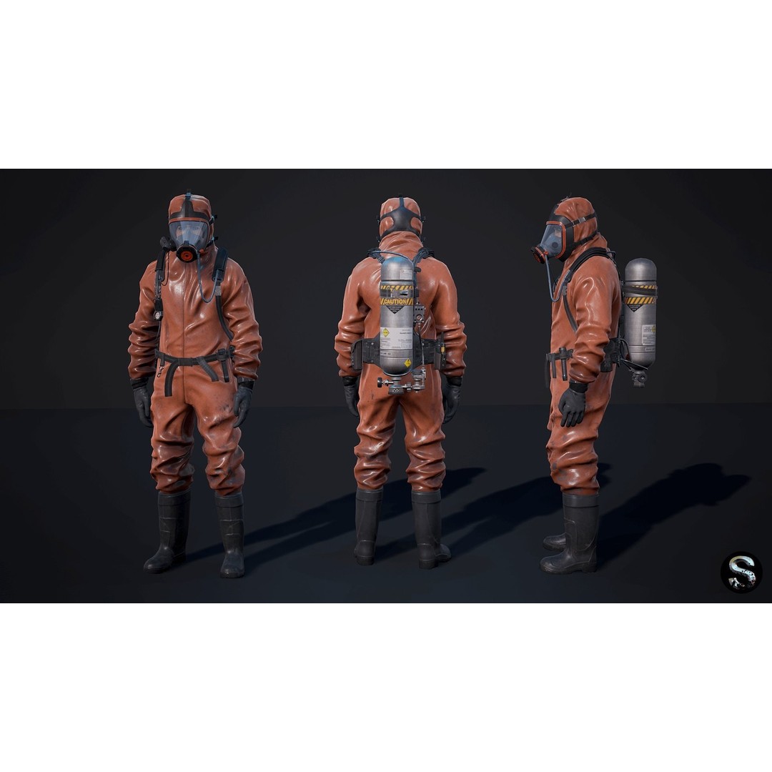 Personnel 3D Model – Low Poly Game Asset, Rigged for Unreal Engine - View 9