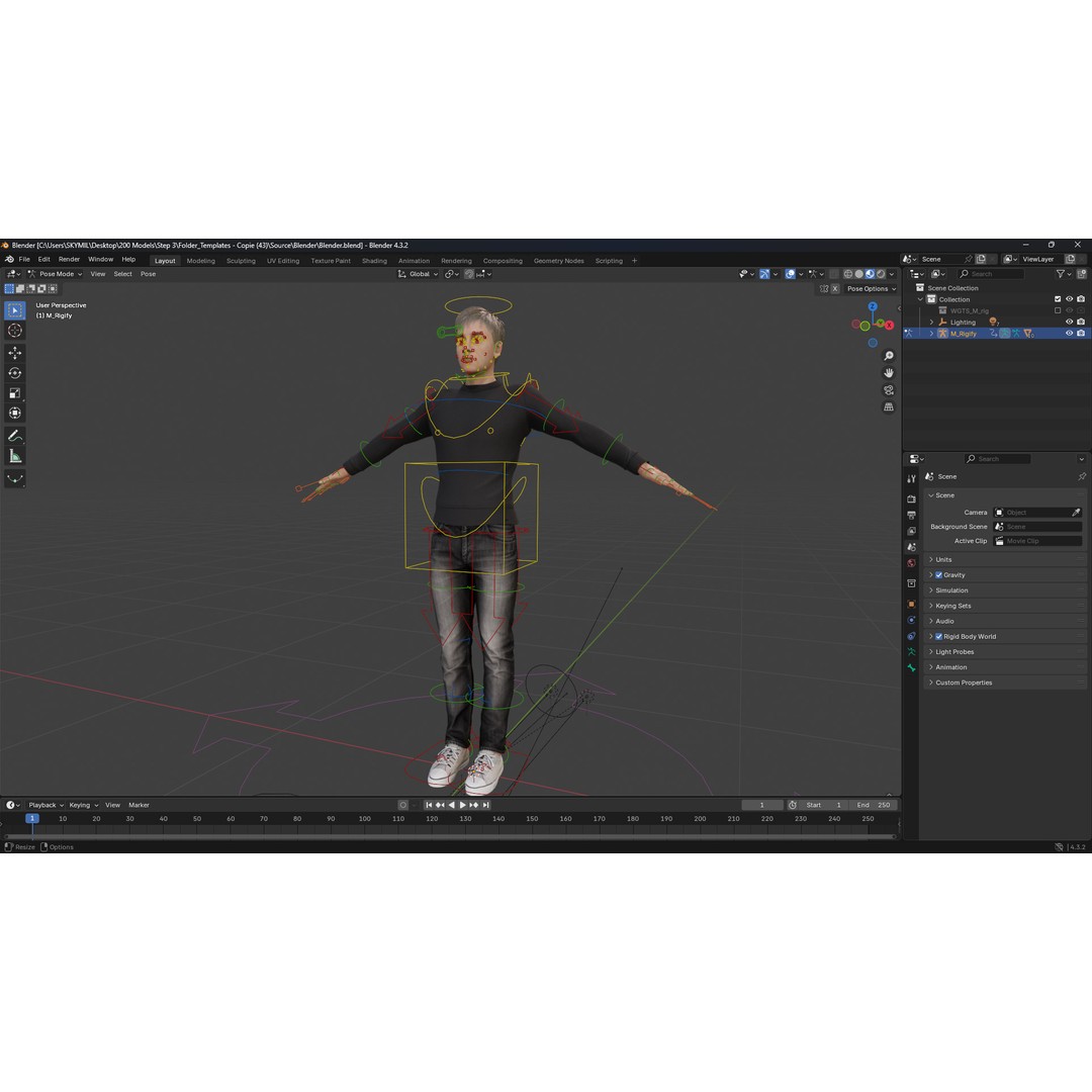 Realistic Young Man 3D Model – Low Poly Rigged Character, FBX - View 15