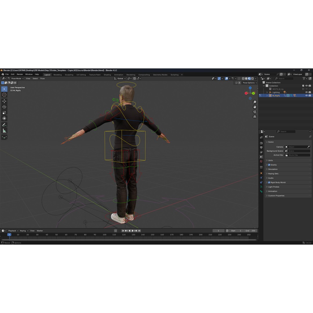 Realistic Young Man 3D Model – Low Poly Rigged Character, FBX - View 16