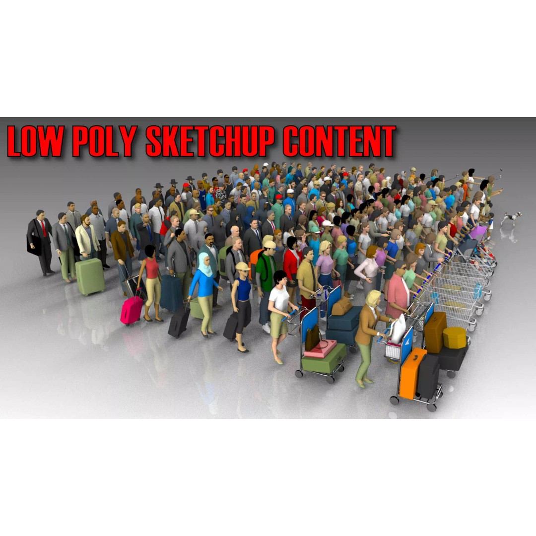 Low Poly People 3D Model – Character Collection for Archviz, FBX - View 2