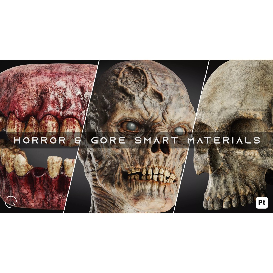 Horror Smart Materials 3D Model – Creepy Textures for Substance Painter - View 2